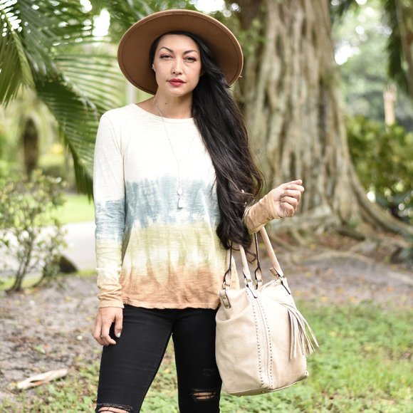 The House Of Gentry Tops - Tie Dye Long Sleeve Top